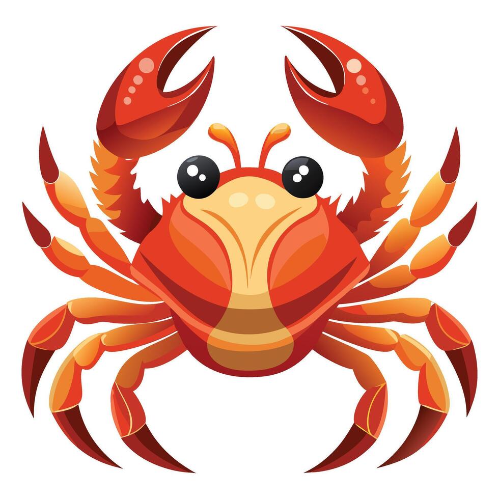 Detailed Crab Illustration for Marine Lovers Available on EPS File vector