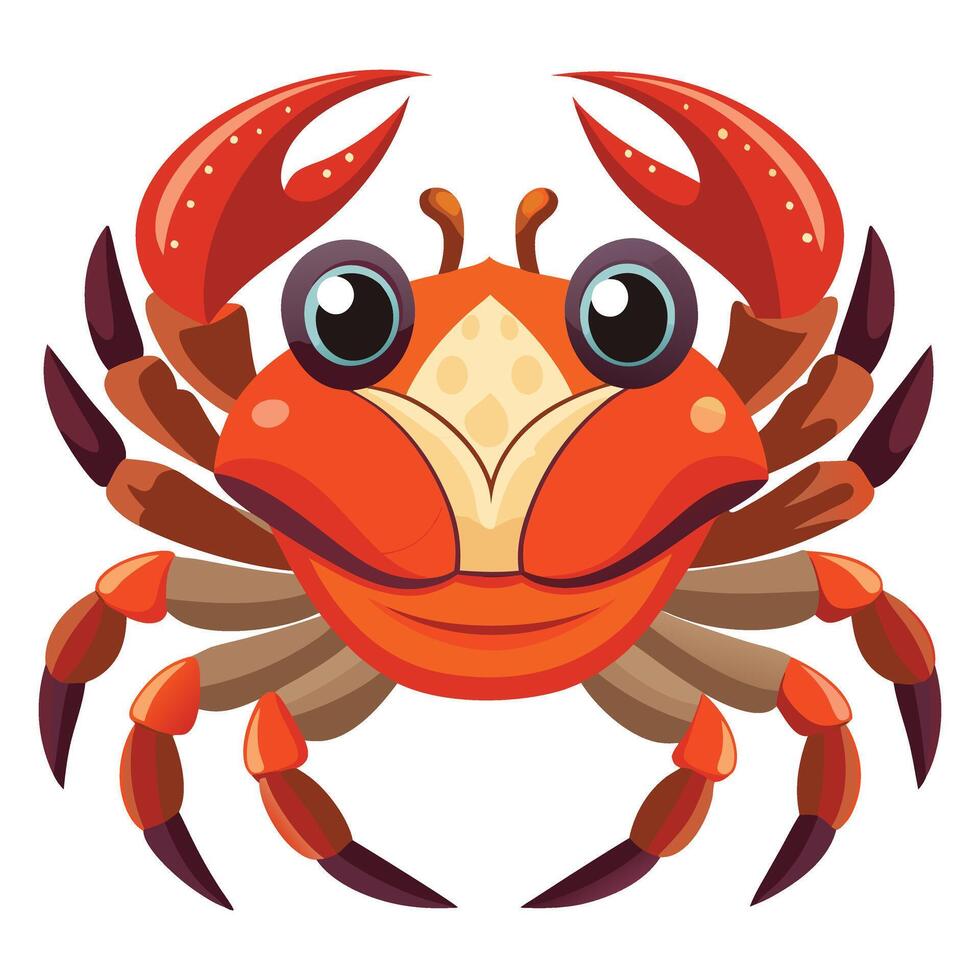 Stylized Crab Artwork for Coastal Themes Available on EPS File vector