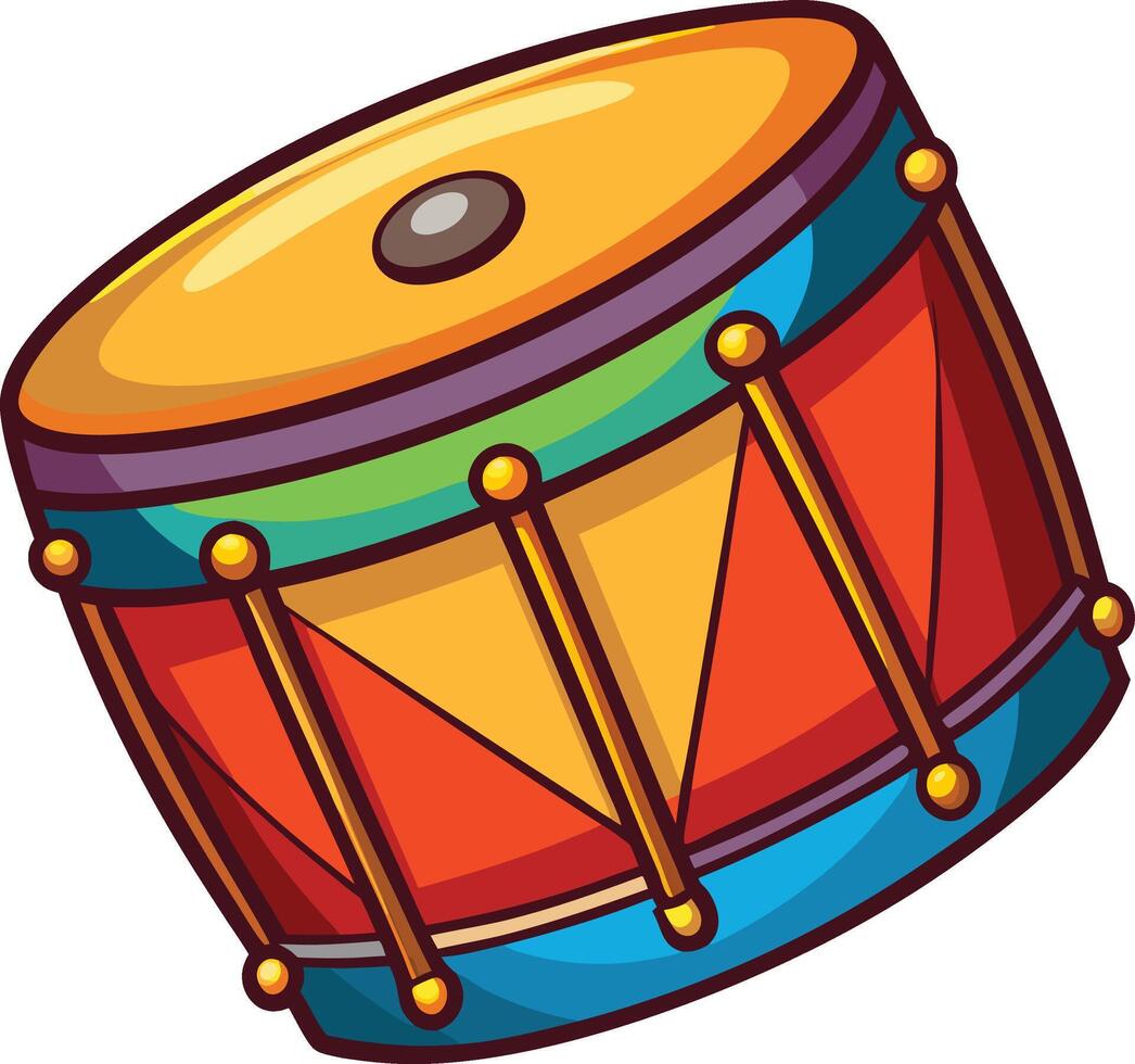 Vintage Snare Drum Available on EPS File vector