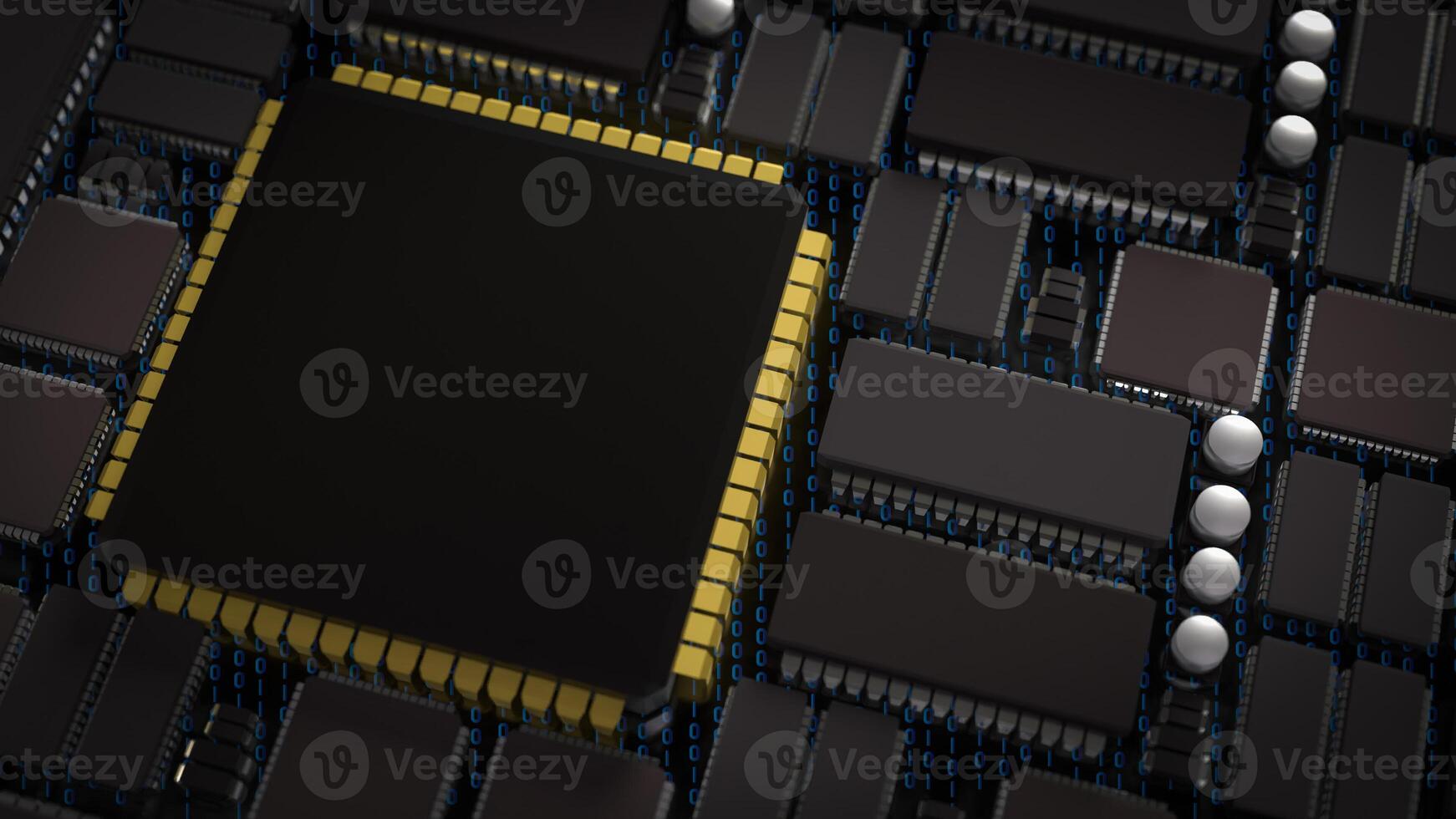 The IC on PCB Board for IT or Technology concept photo