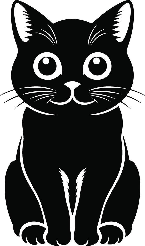 Cat Paw Print Silhouette Art vector