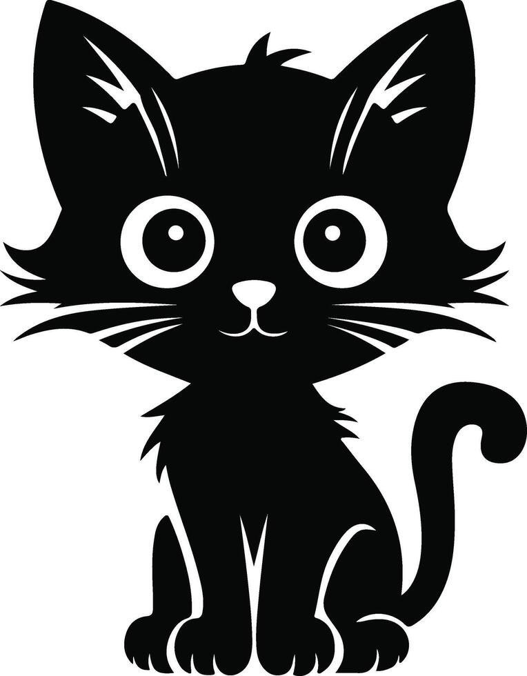 Halloween Cat Silhouette Design vector