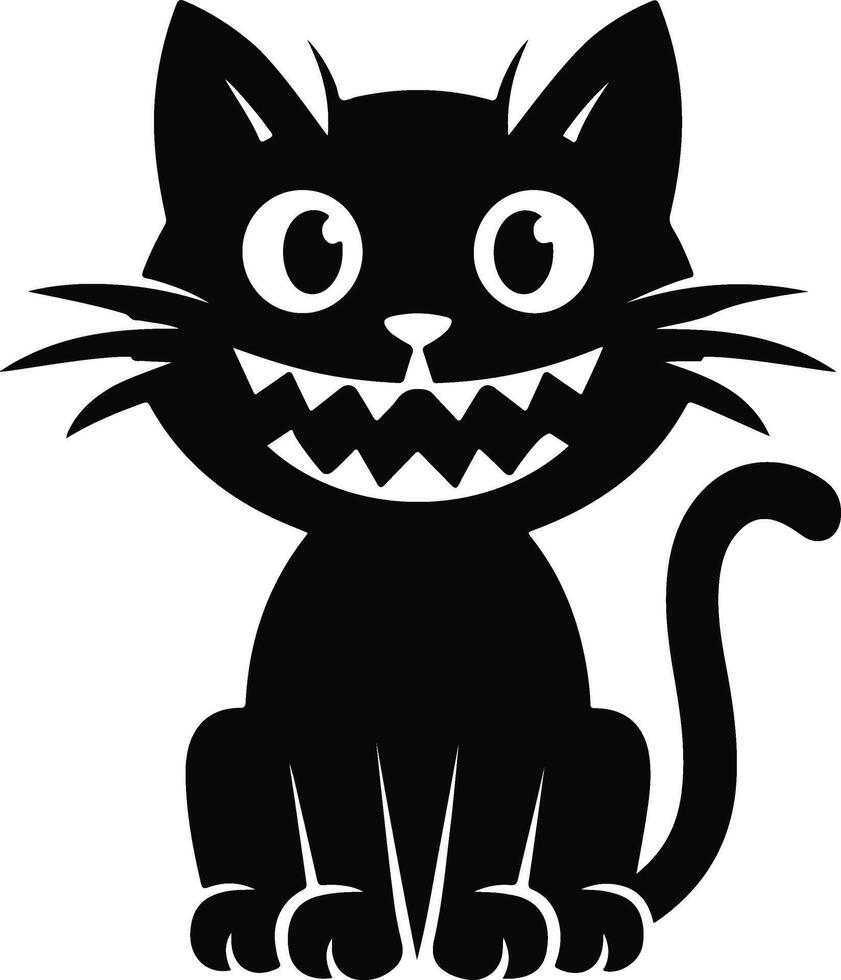 Abstract Cat Silhouette Art vector