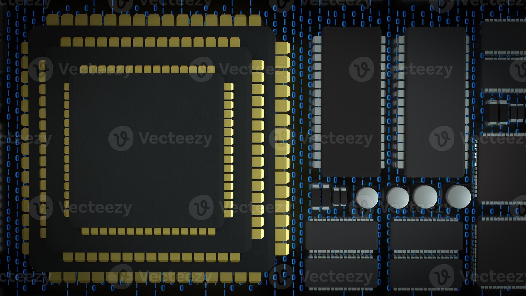 The Chip for Technology or IT concept 3d Rendering. photo