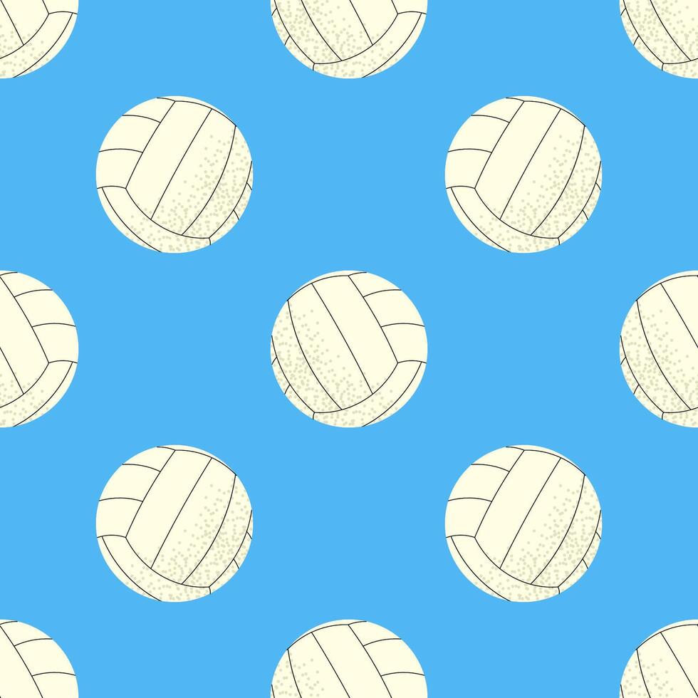 Volleyball ball. For sports themes, outdoor games and team activity concepts. Seamless pattern for textile, wrapping paper, background. vector