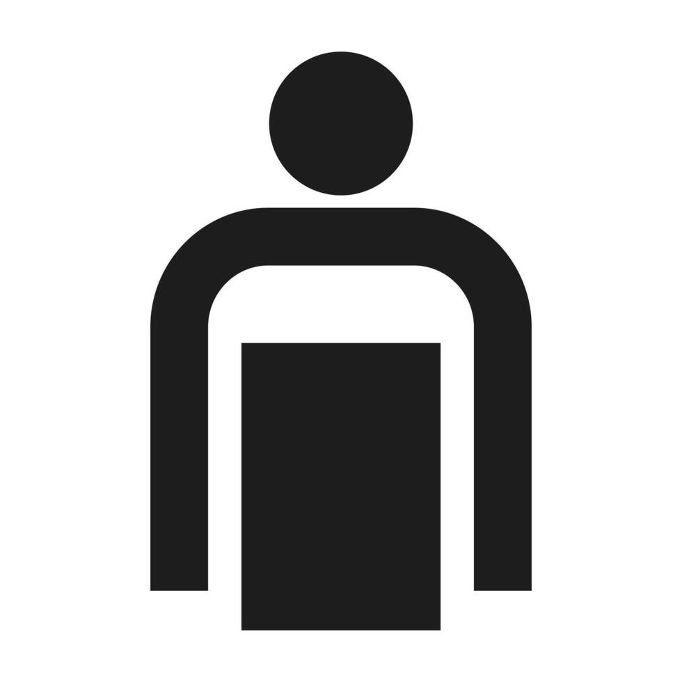 Male silhouette icon, ideal for digital platforms and website designs. vector