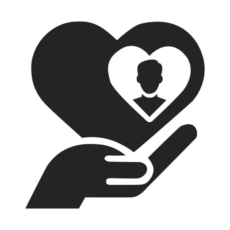 Love symbol representing passion, relationships, and care. vector