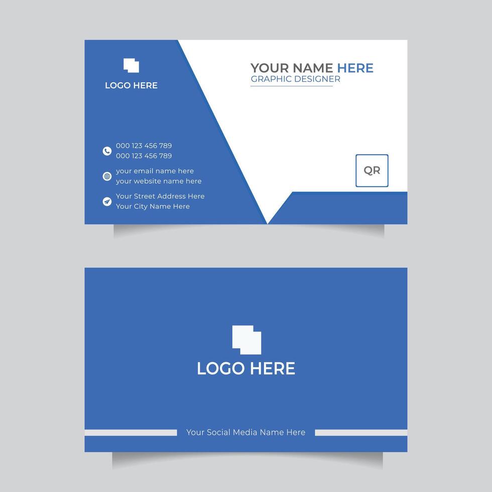 Simple and modern business card icon for branding and corporate identity. vector