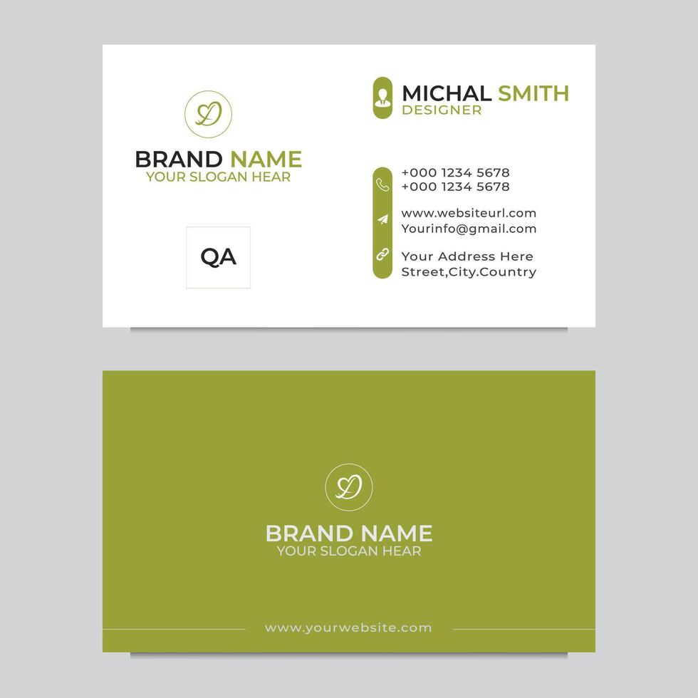 Minimalist and sophisticated business card design, great for making a lasting impression. vector