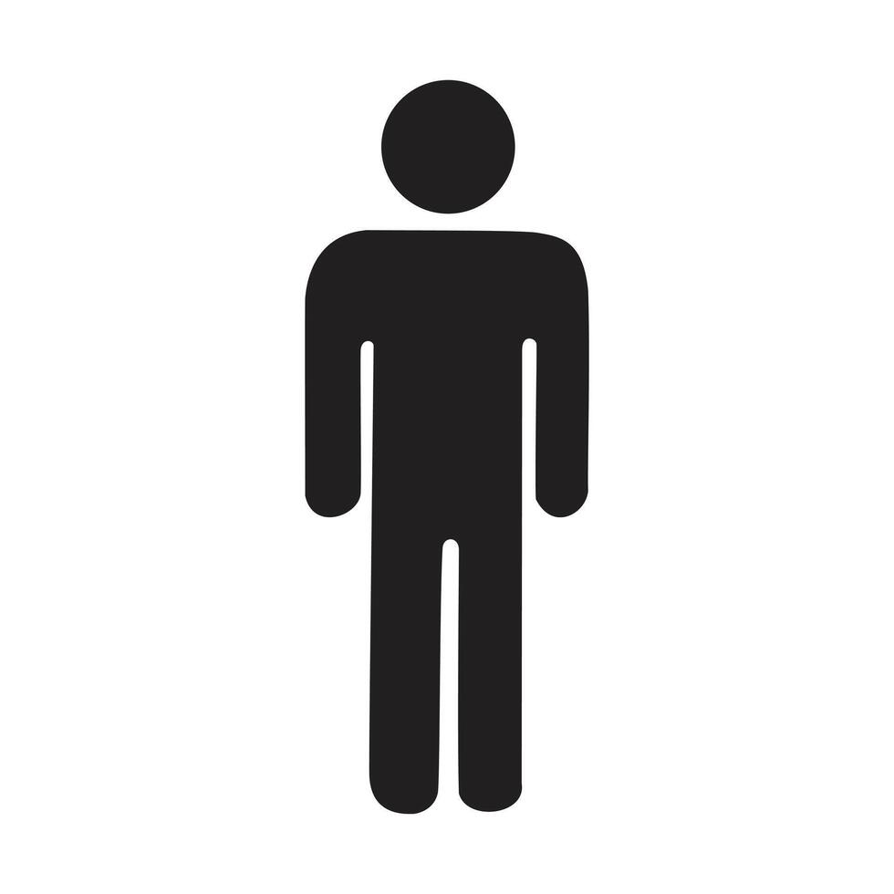 Flat male avatar for applications, social media, and business use. vector
