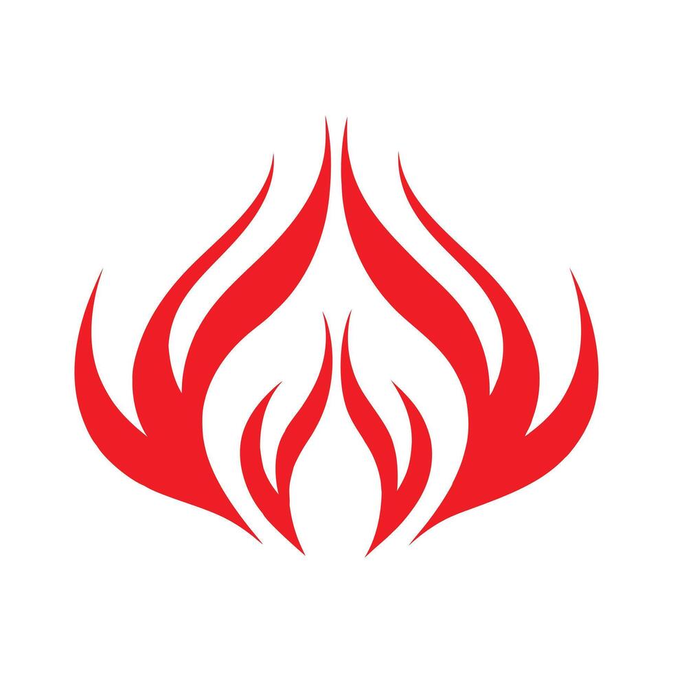 Stylized Fire and Wings Logo Design vector