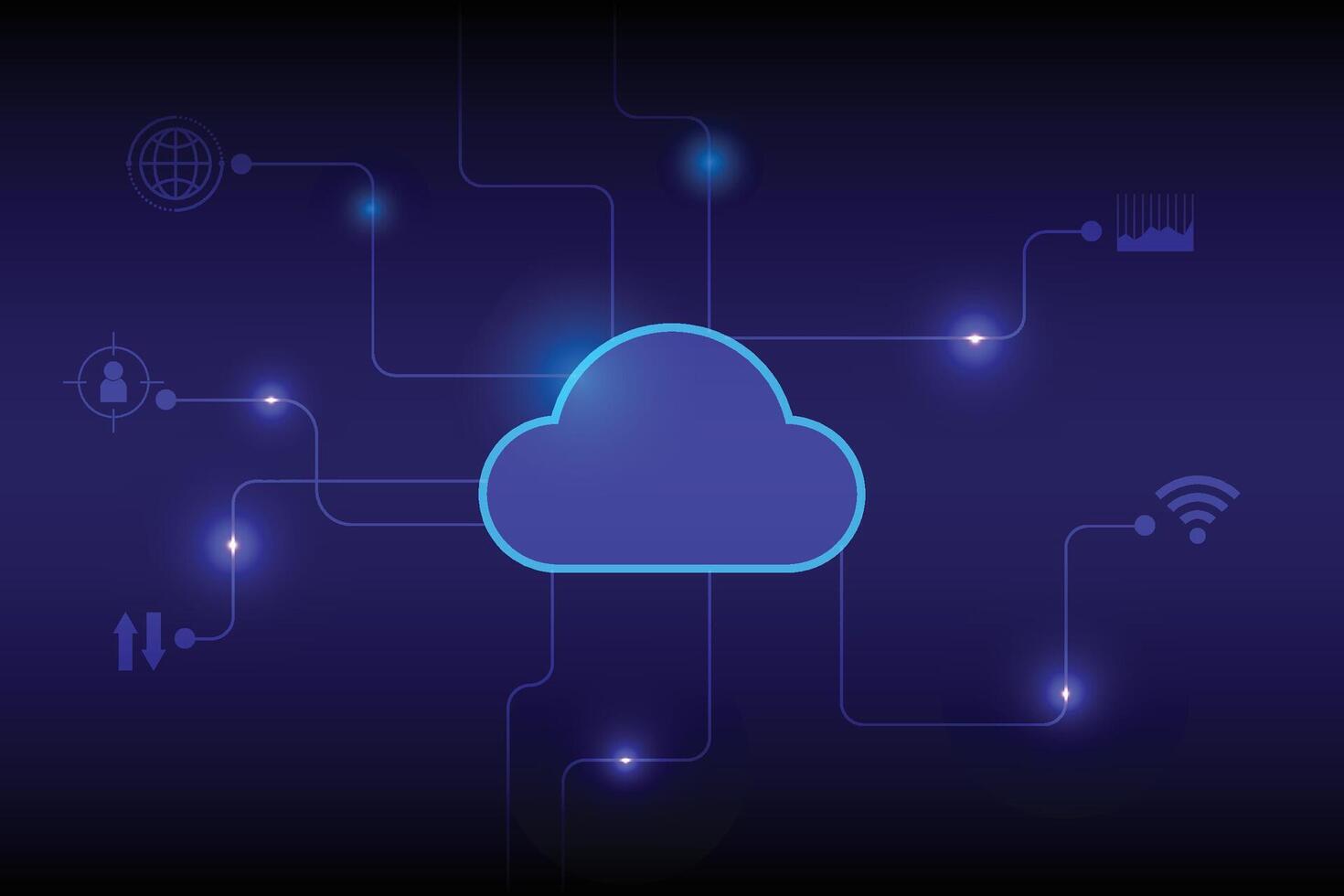 data storage cloud internet database and data server concept, technology background vector