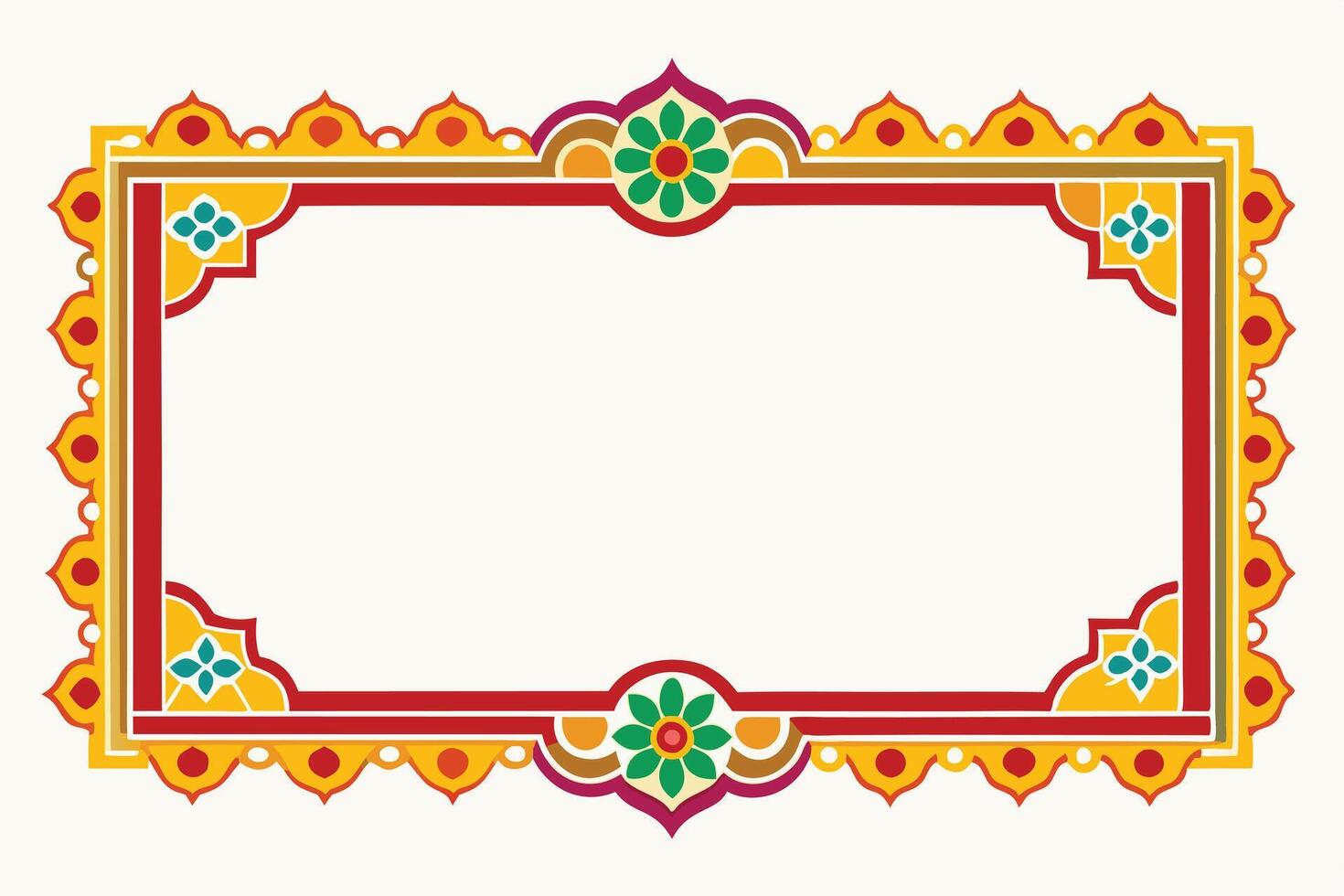Red Ornate Border Design for Labels or Templates vector