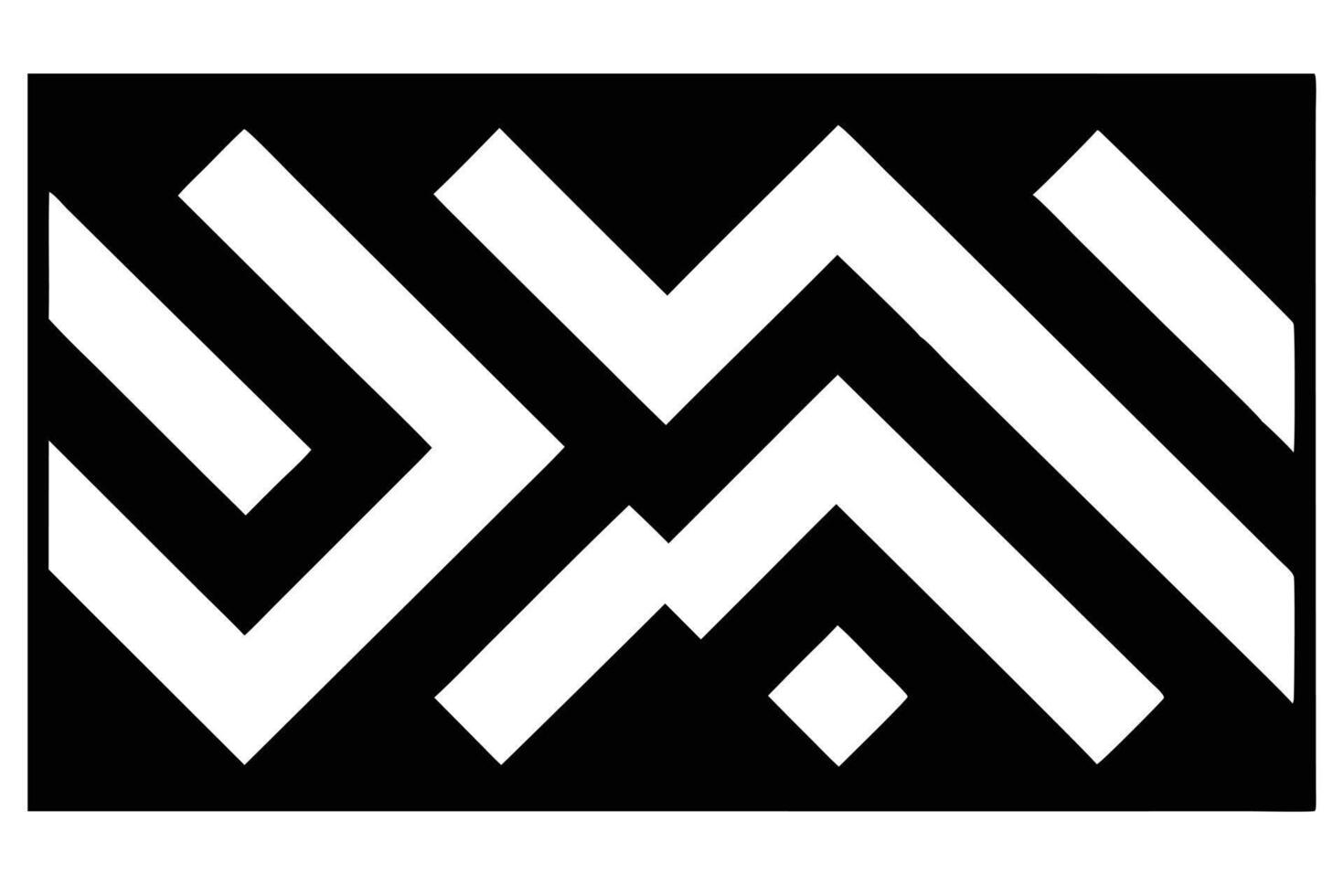 Black and White Zigzag Pattern Design vector