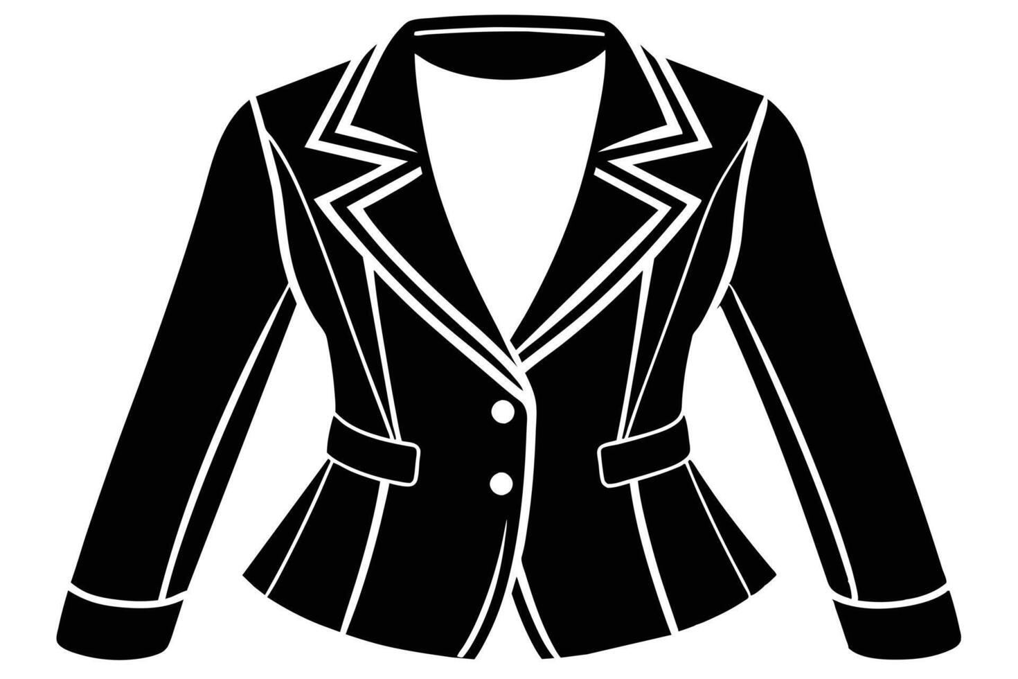 A Stylish black leather jacket design illustration vector