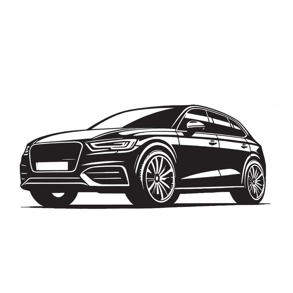 Minimalist Car Silhouette Designs for Auto Enthusiasts. vector