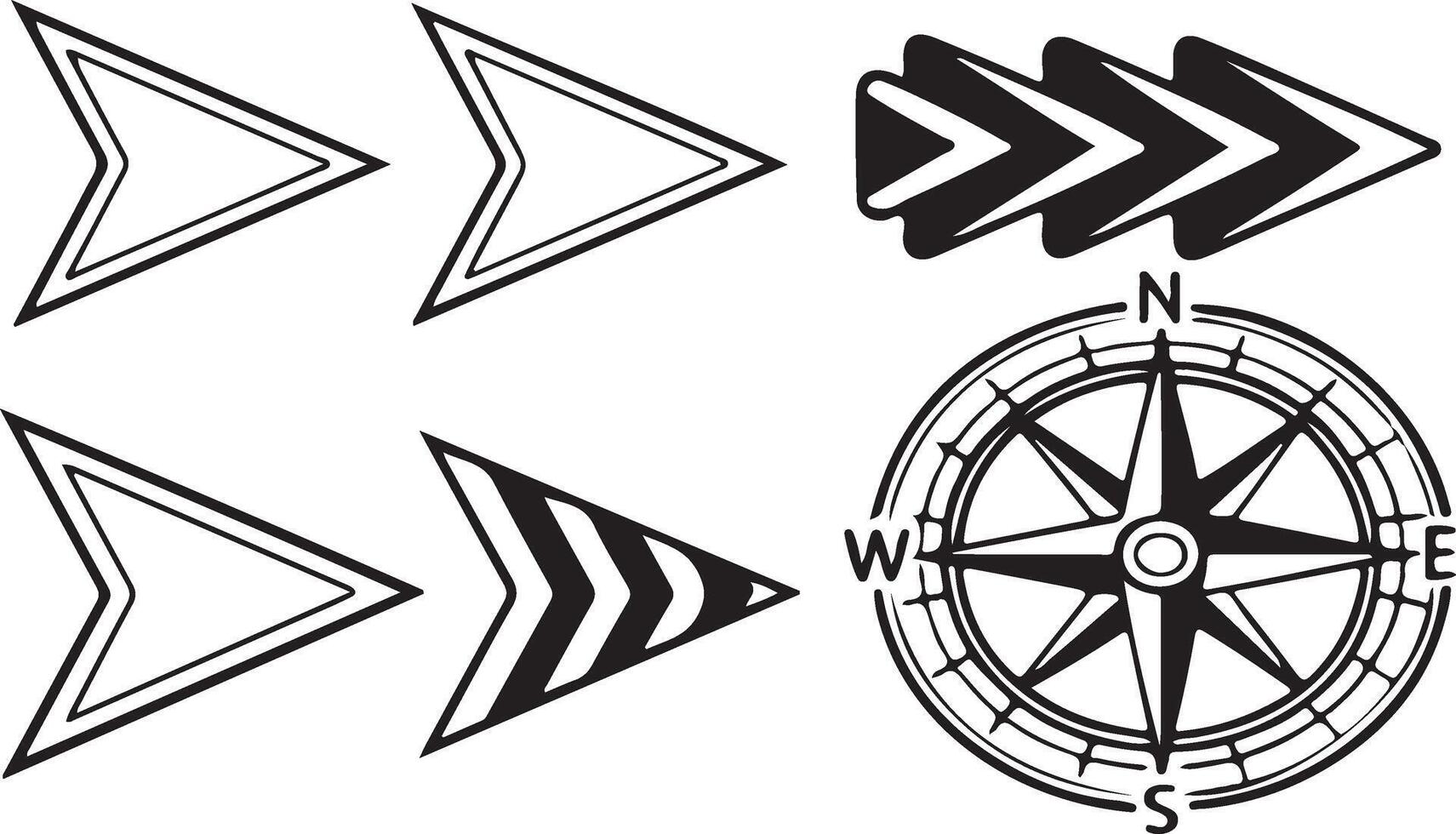 Compass Line Icon - Simple Thin Line Icon, Premium Quality Design Element and blue background. vector