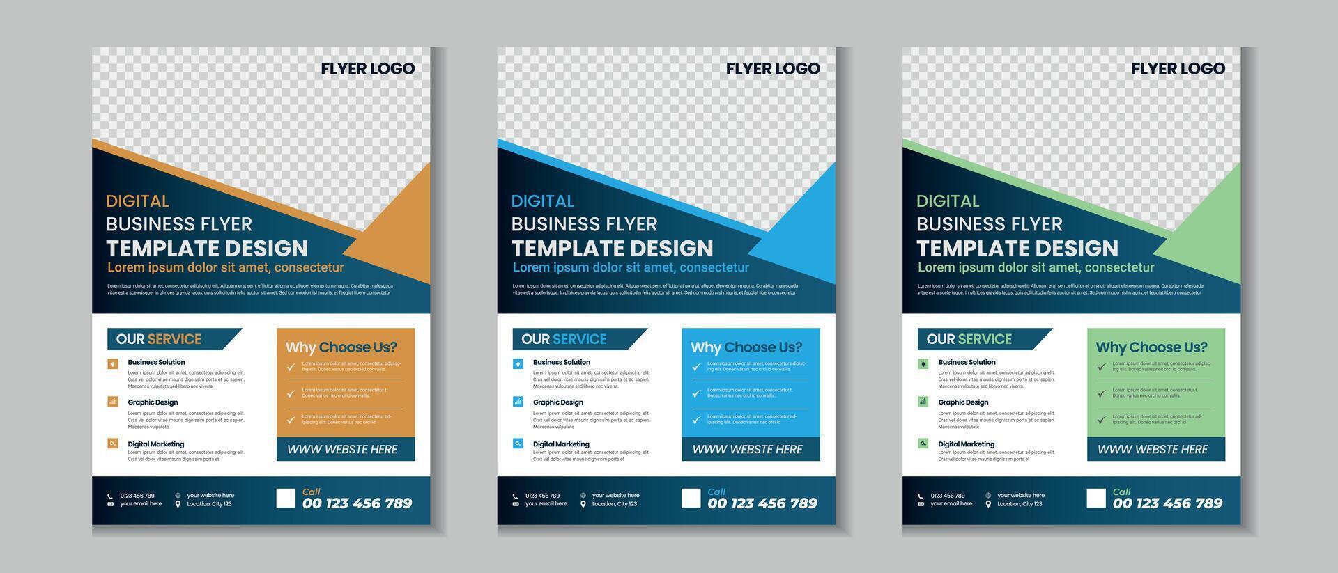 A4 promotional unique business flyer template design vector