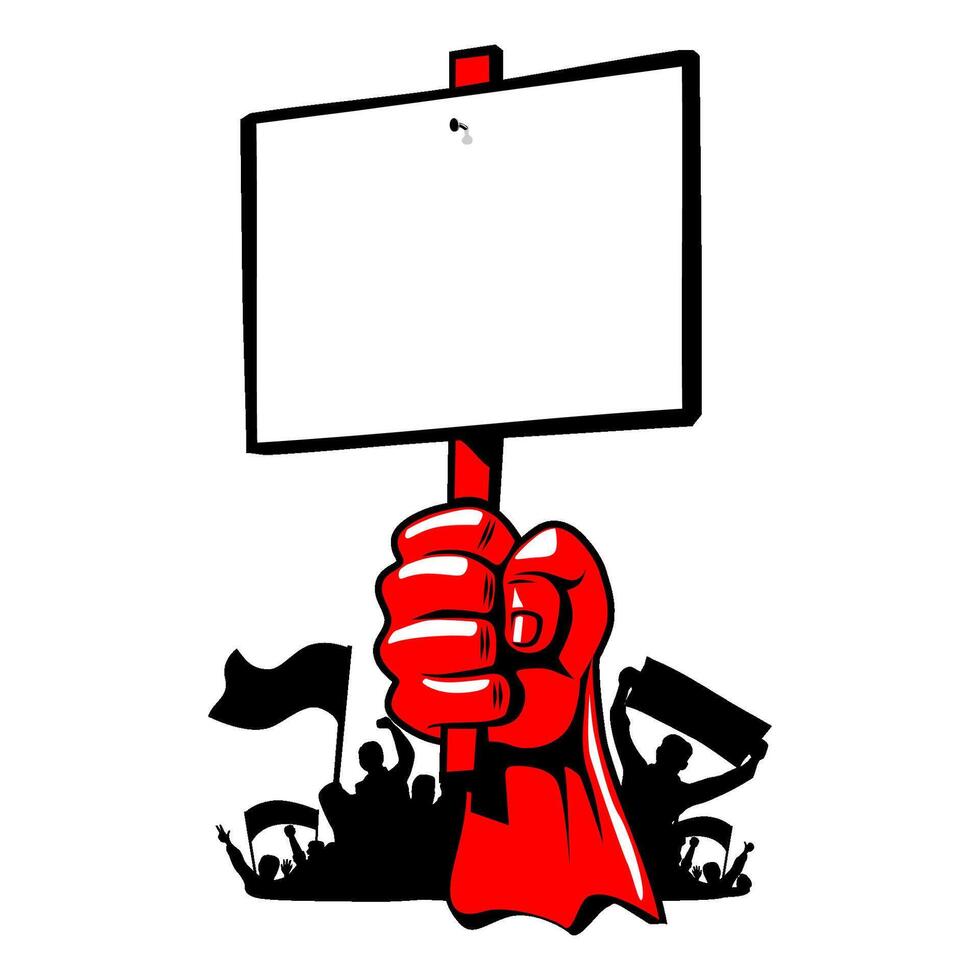 street mass protests slogan copy space vector