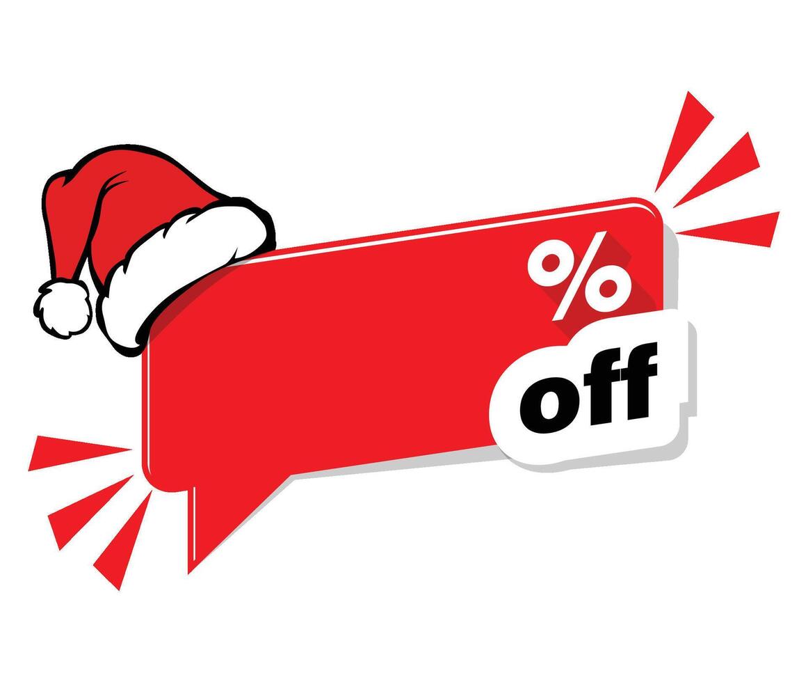christmas discount sale template with copy space vector