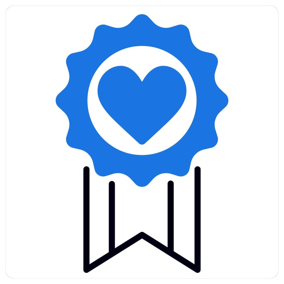 Favorite Badge icon in blue color vector