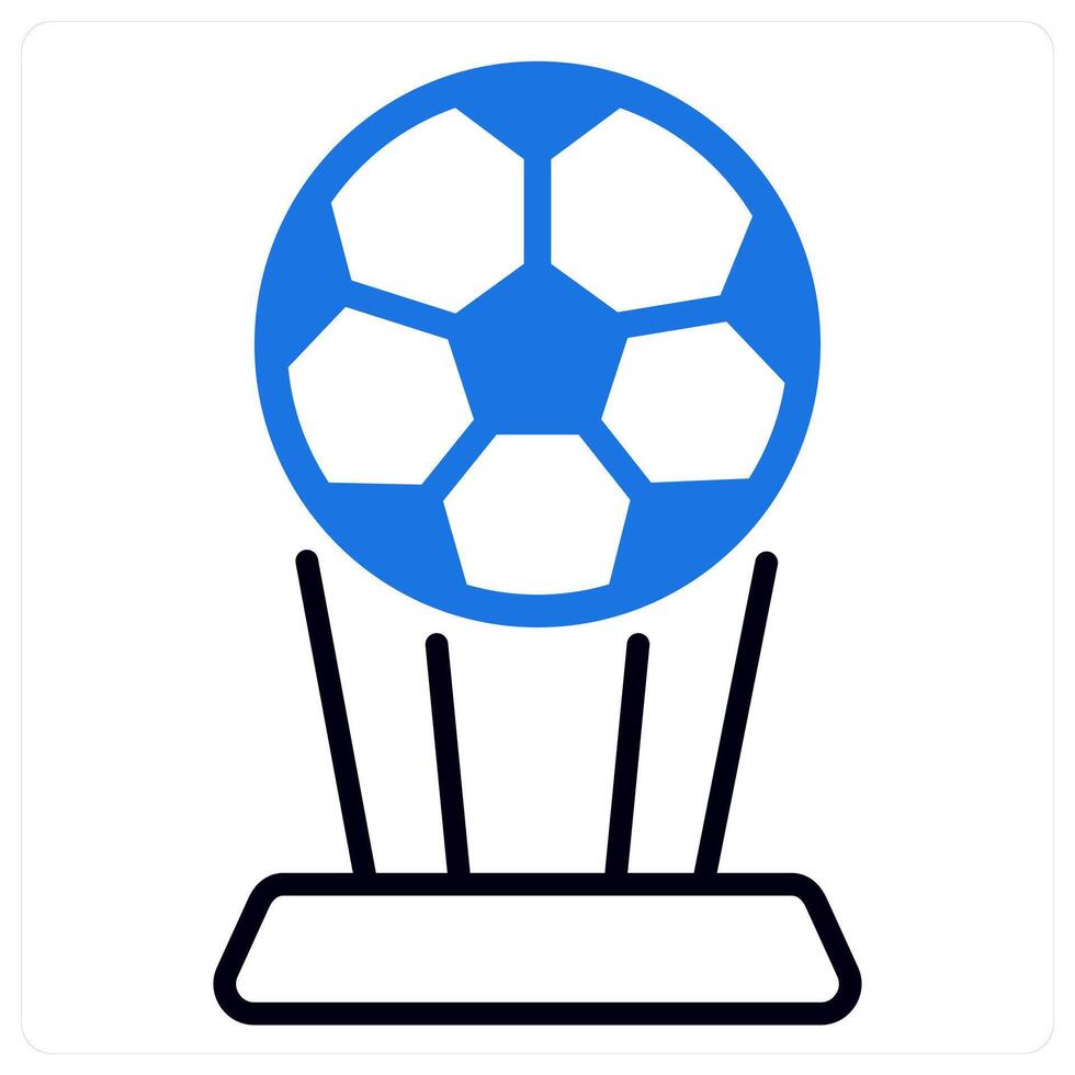 Football Trophy icon in blue color vector