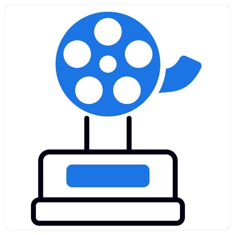Movie Award icon in blue color vector