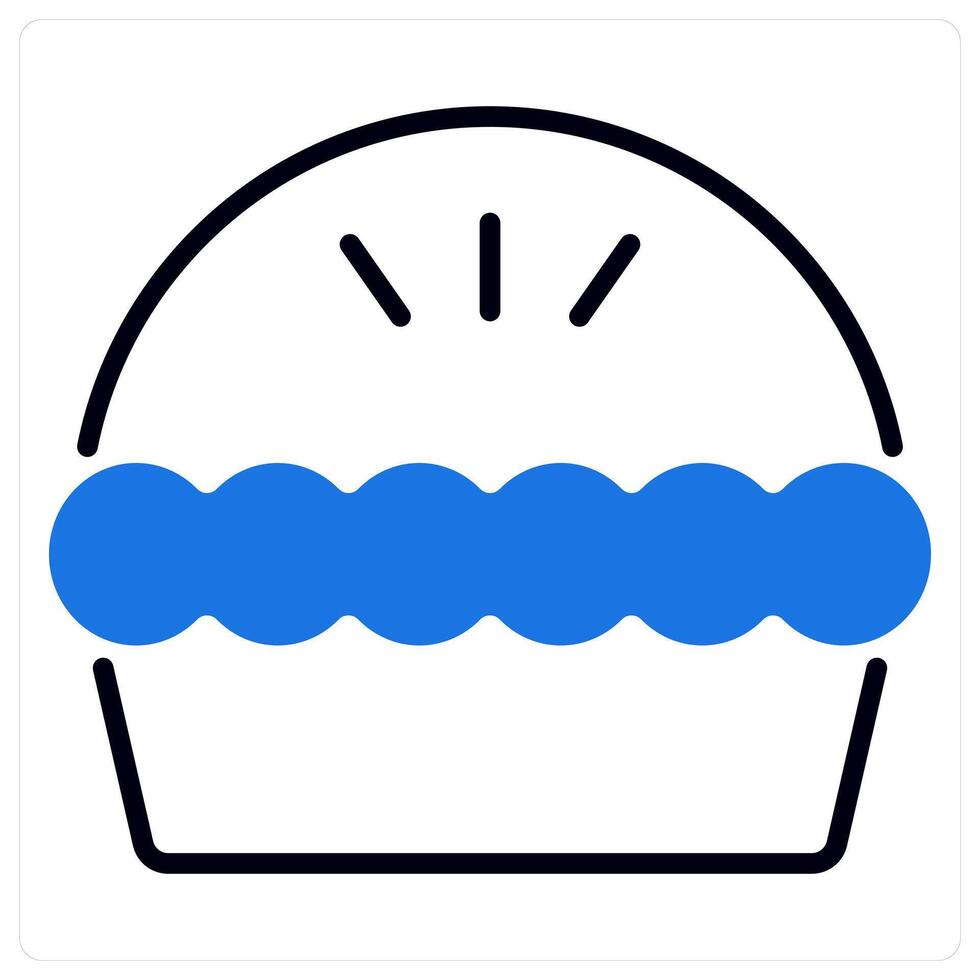Pie icon in blue color vector