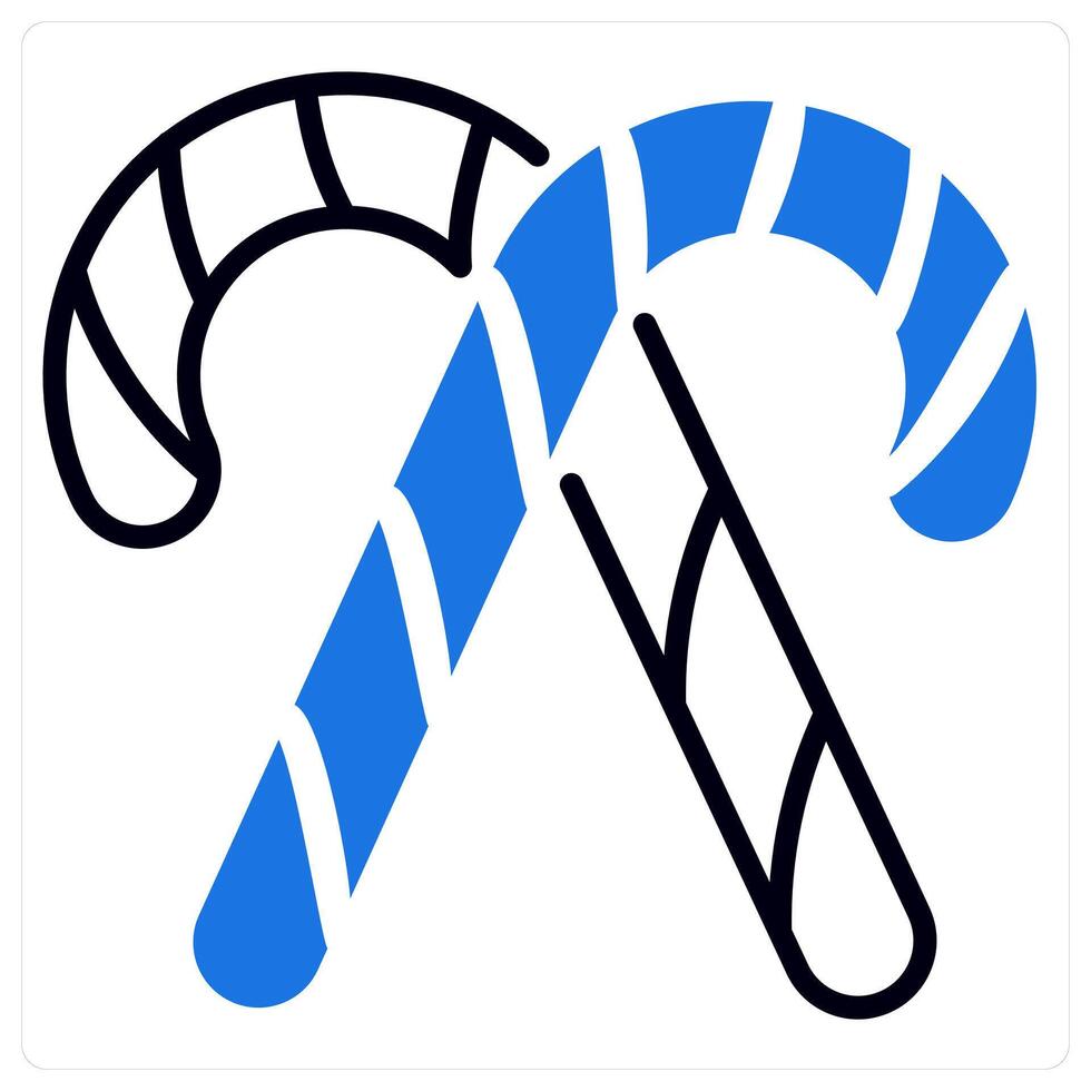 Candy Cane icon in blue color vector