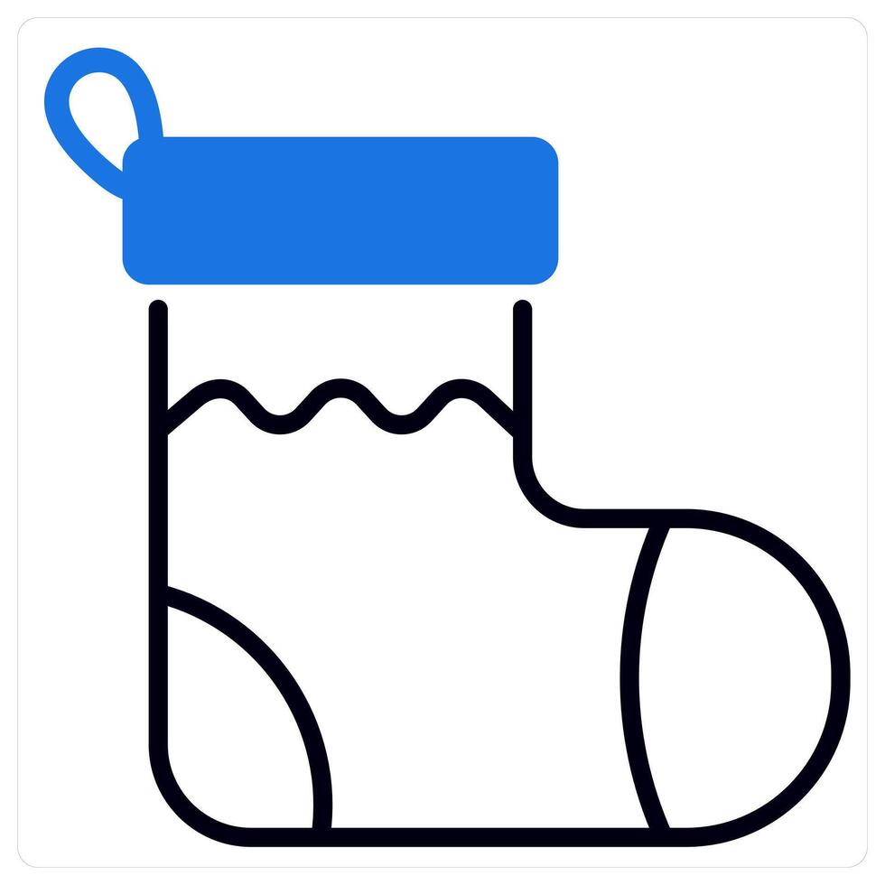 Christmas Socks icon in blue color vector