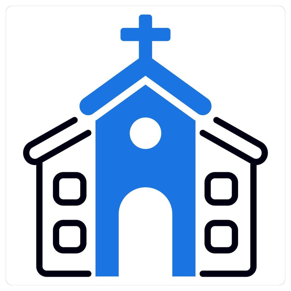 Church icon in blue color vector