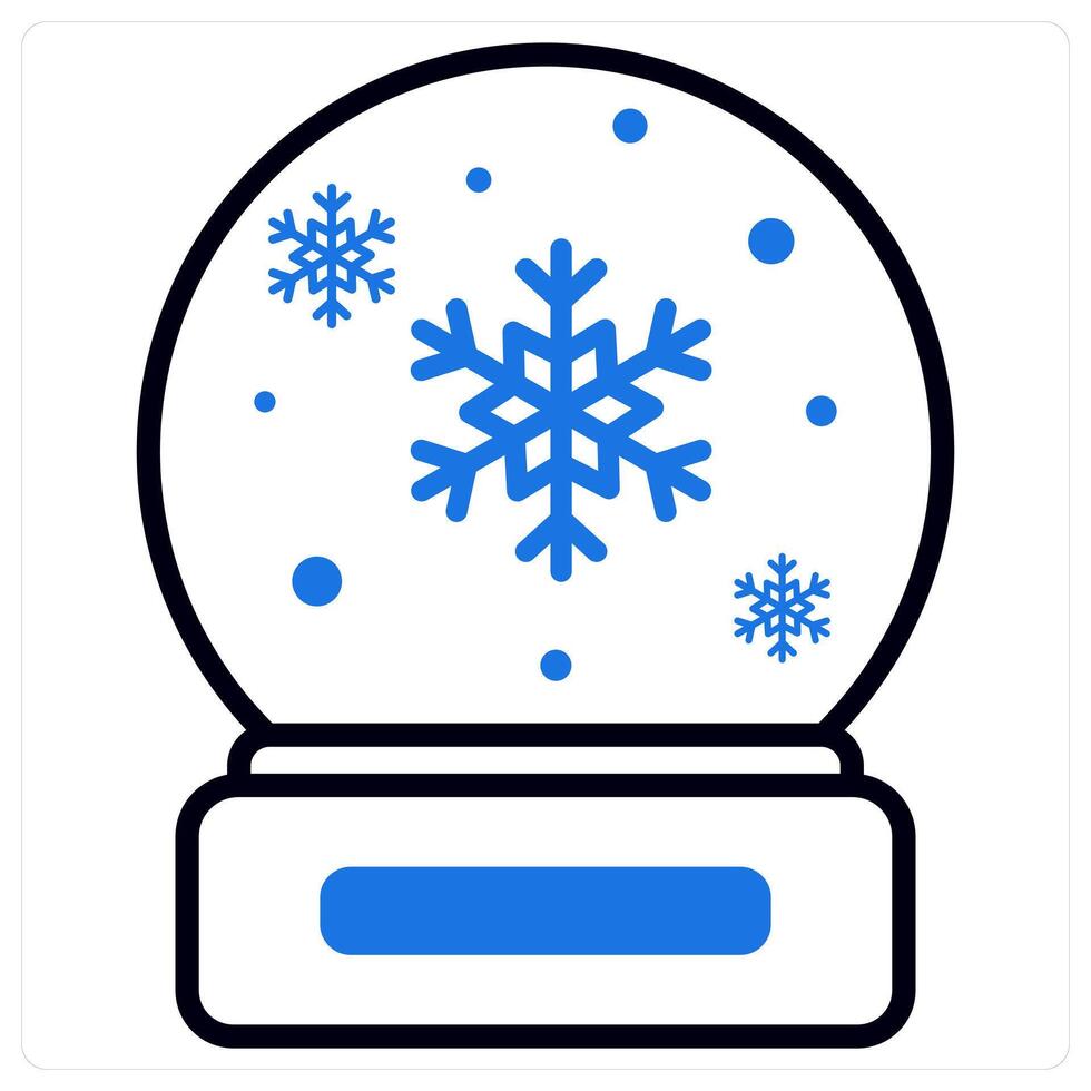 Snowglobe icon in blue color vector