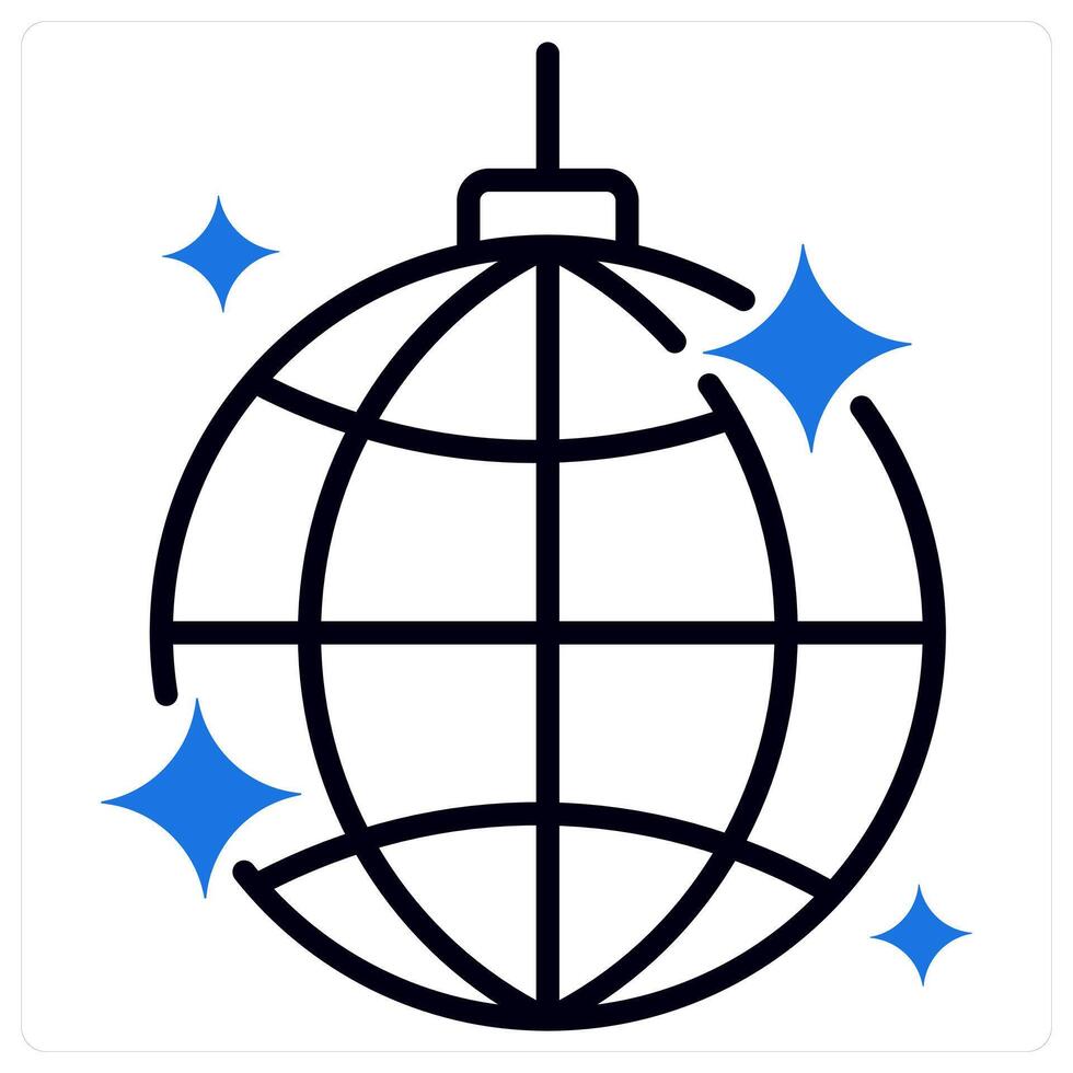 Mirror Ball icon in blue color vector