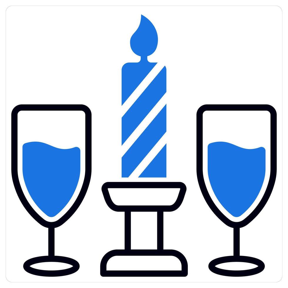 Dinner icon in blue color vector