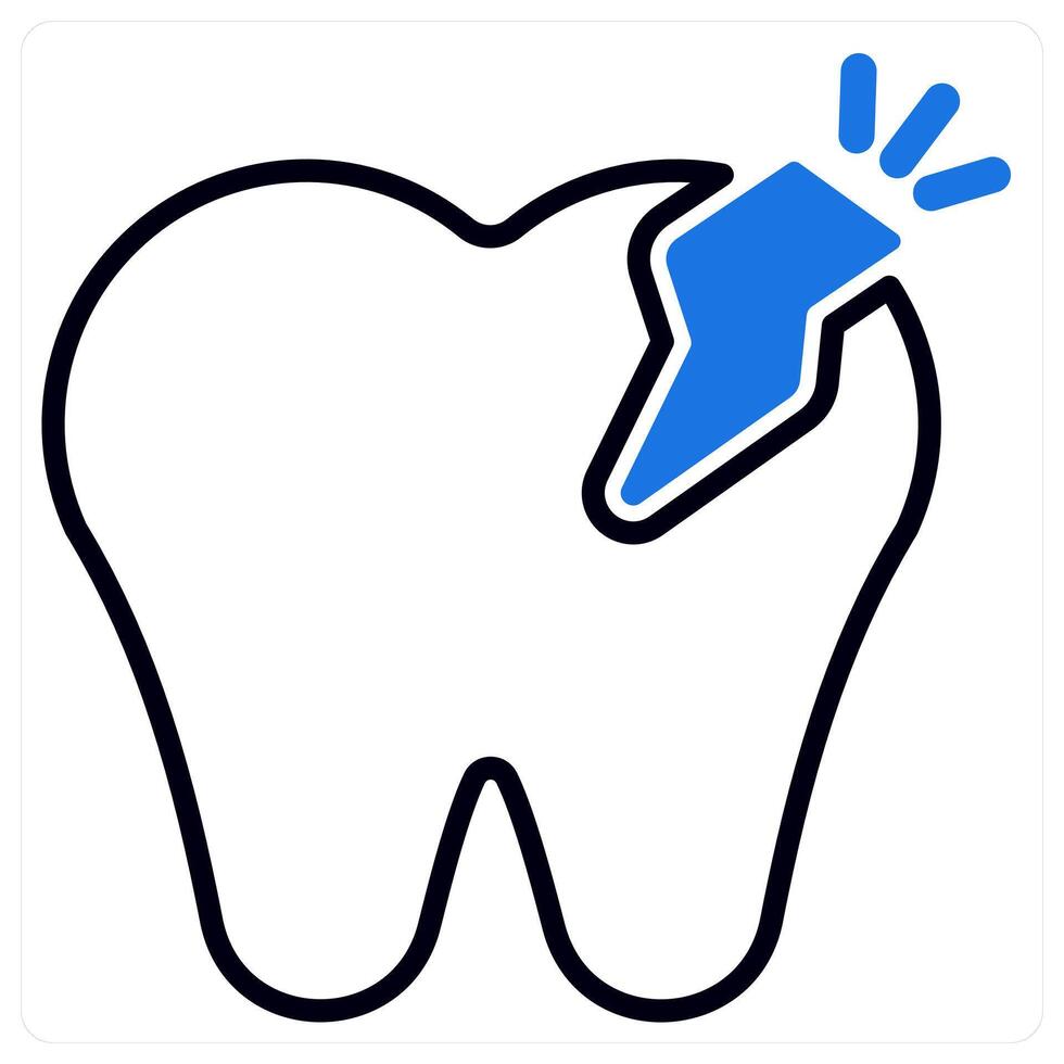 Dental Emergency icon in blue color vector
