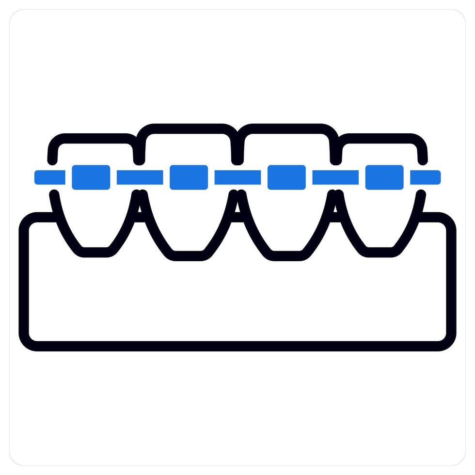 Braces icon in blue color vector