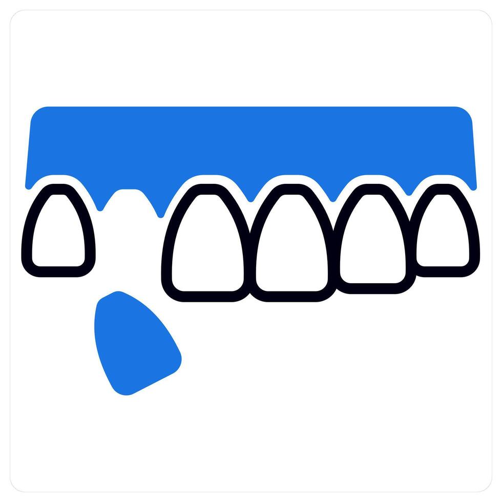 Tooth Loss icon in blue color vector