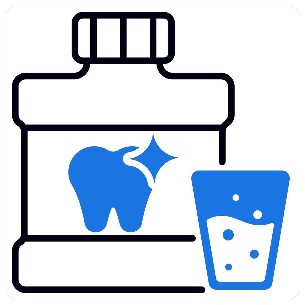 Mouthwash icon in blue color vector