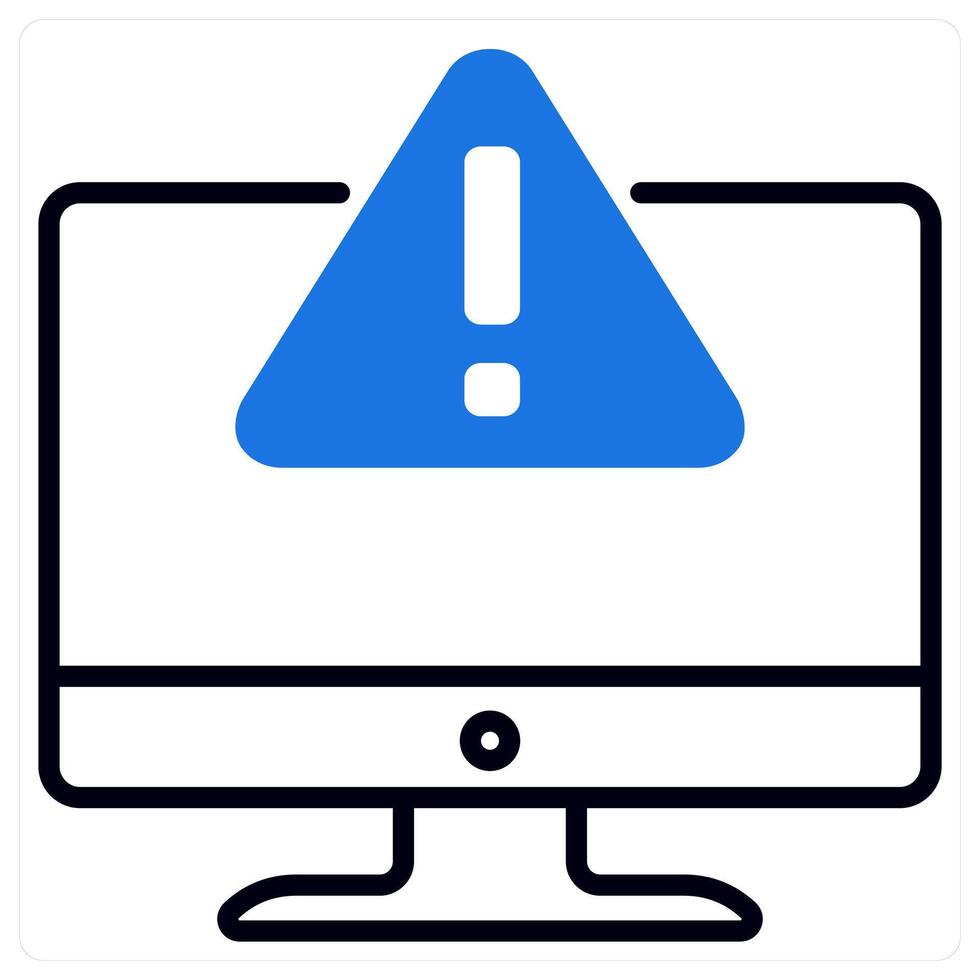 System Alert icon in blue color vector