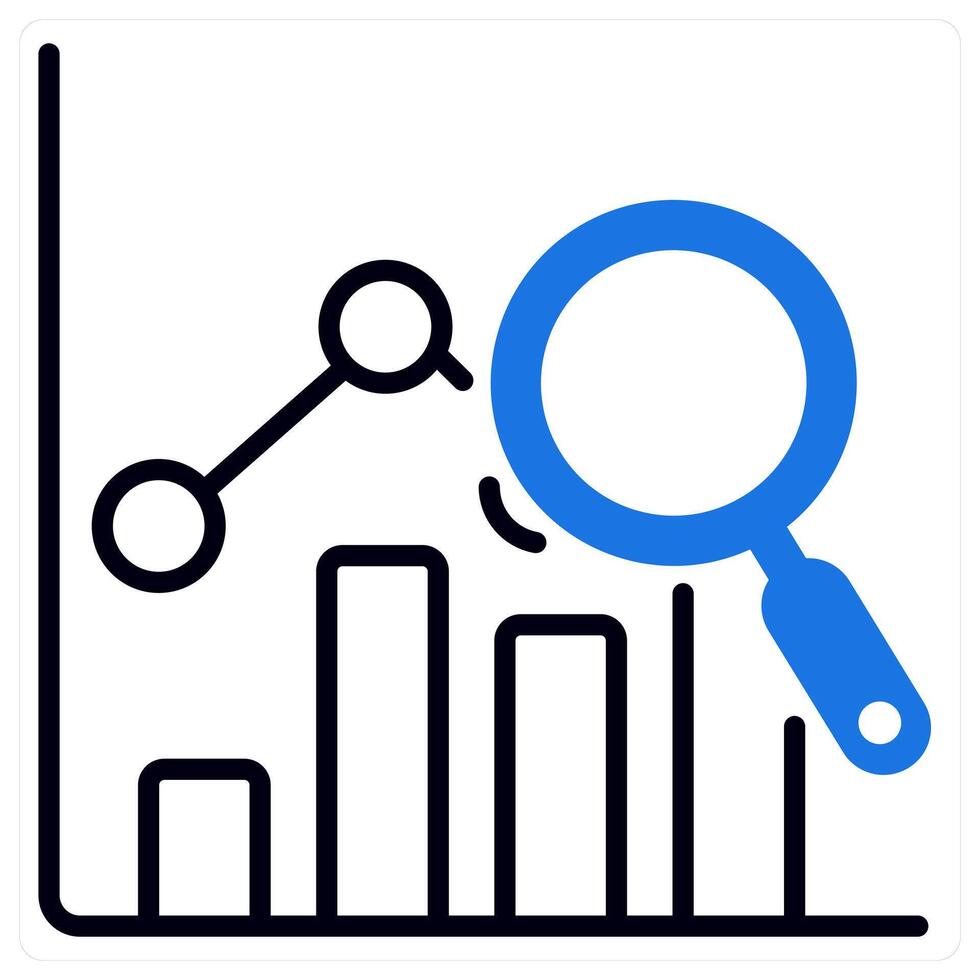 Forecasting icon in blue color vector