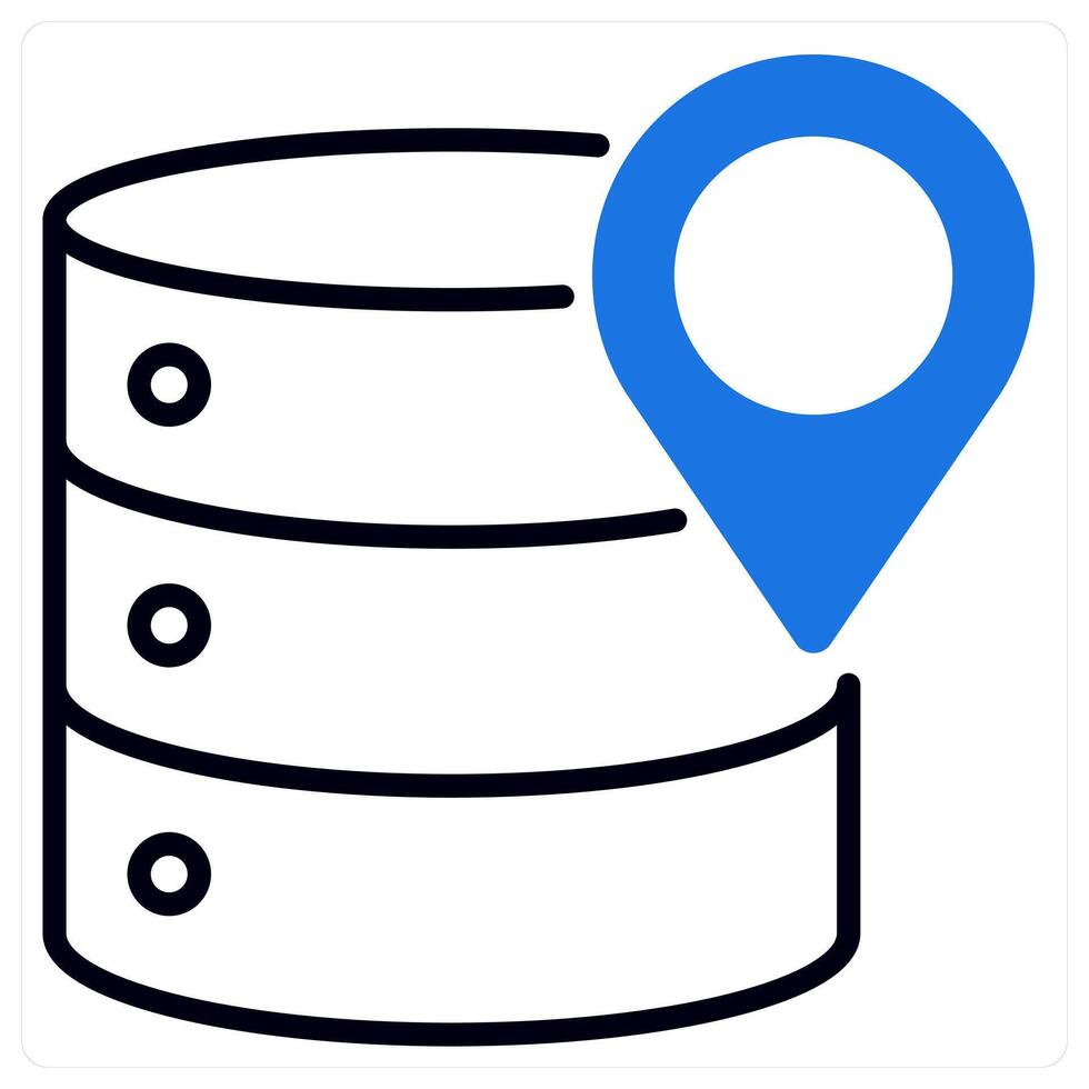 Data Tracking icon in blue color vector