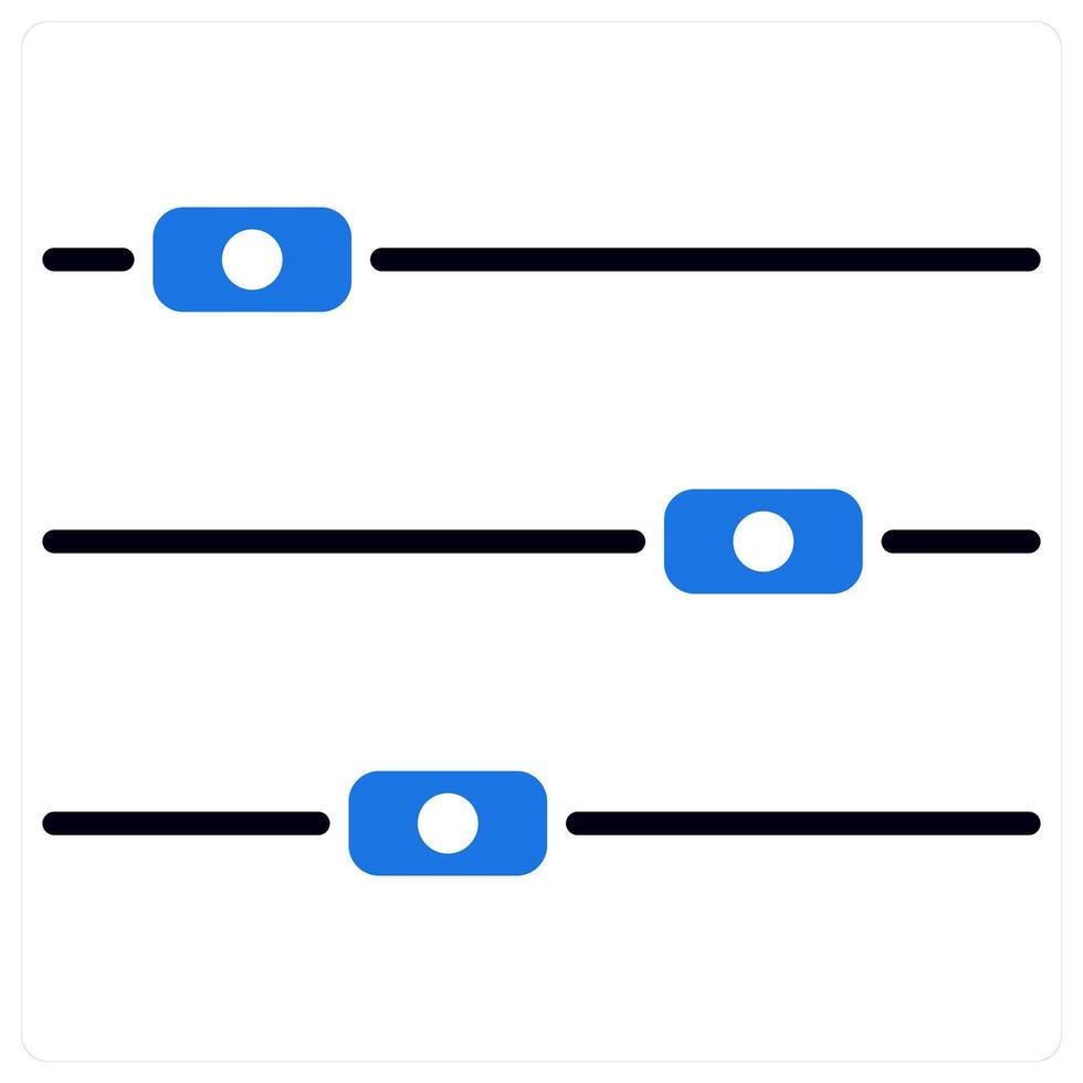 Slider icon in blue color vector