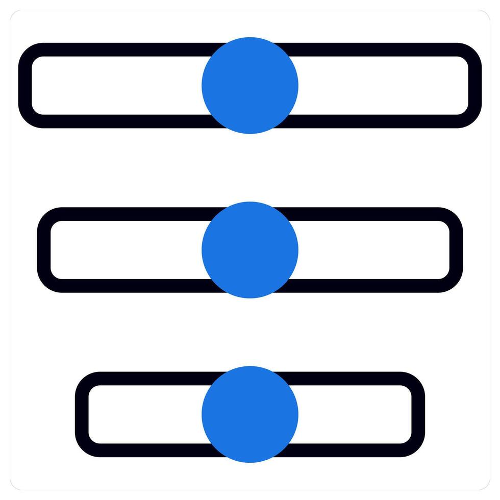 Menu Bar icon in blue color vector