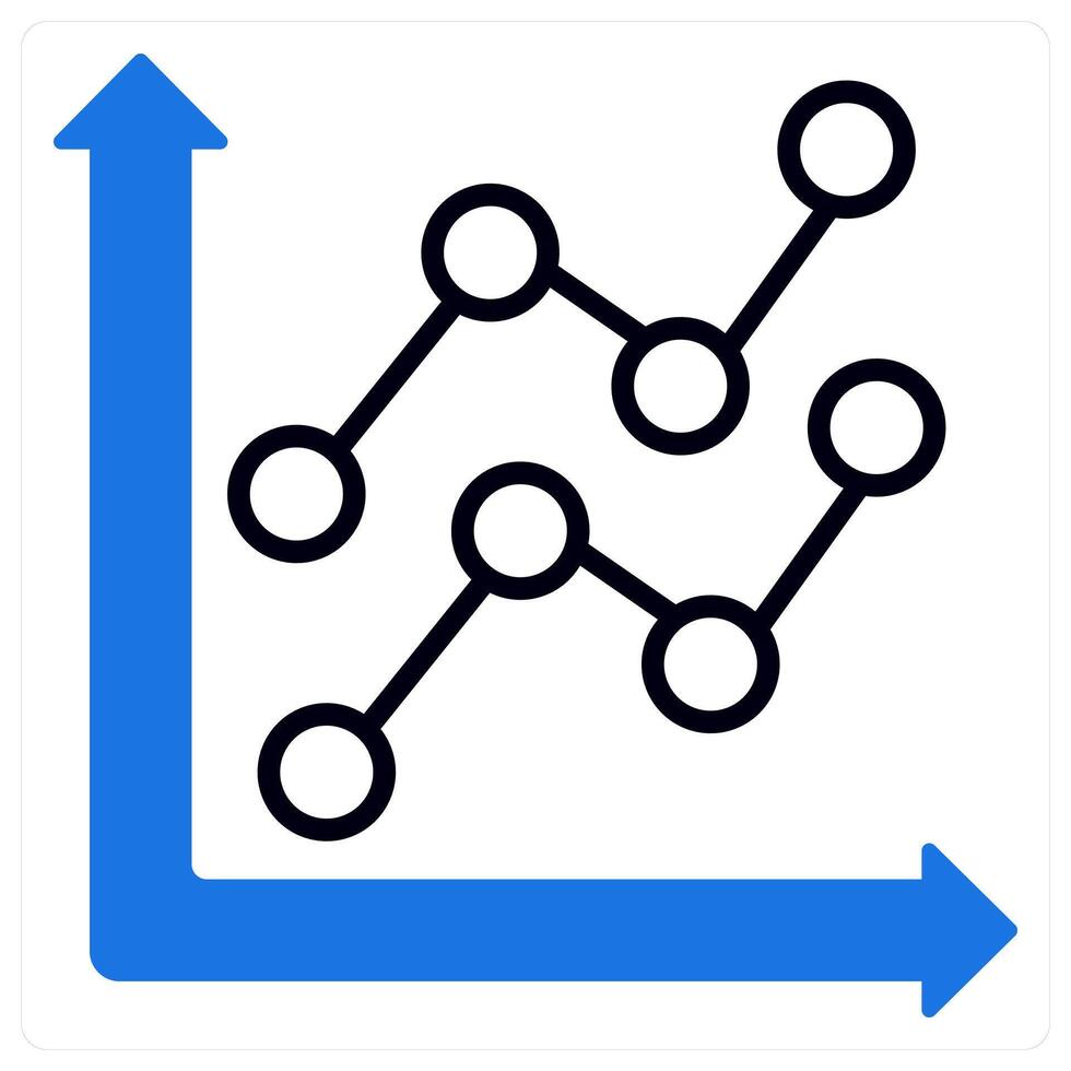 Statistic icon in blue color vector
