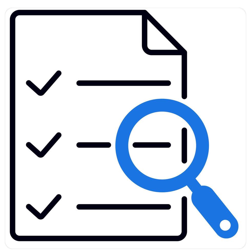 Audit File icon in blue color vector