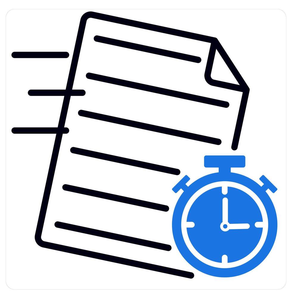 Fast Document icon in blue color vector