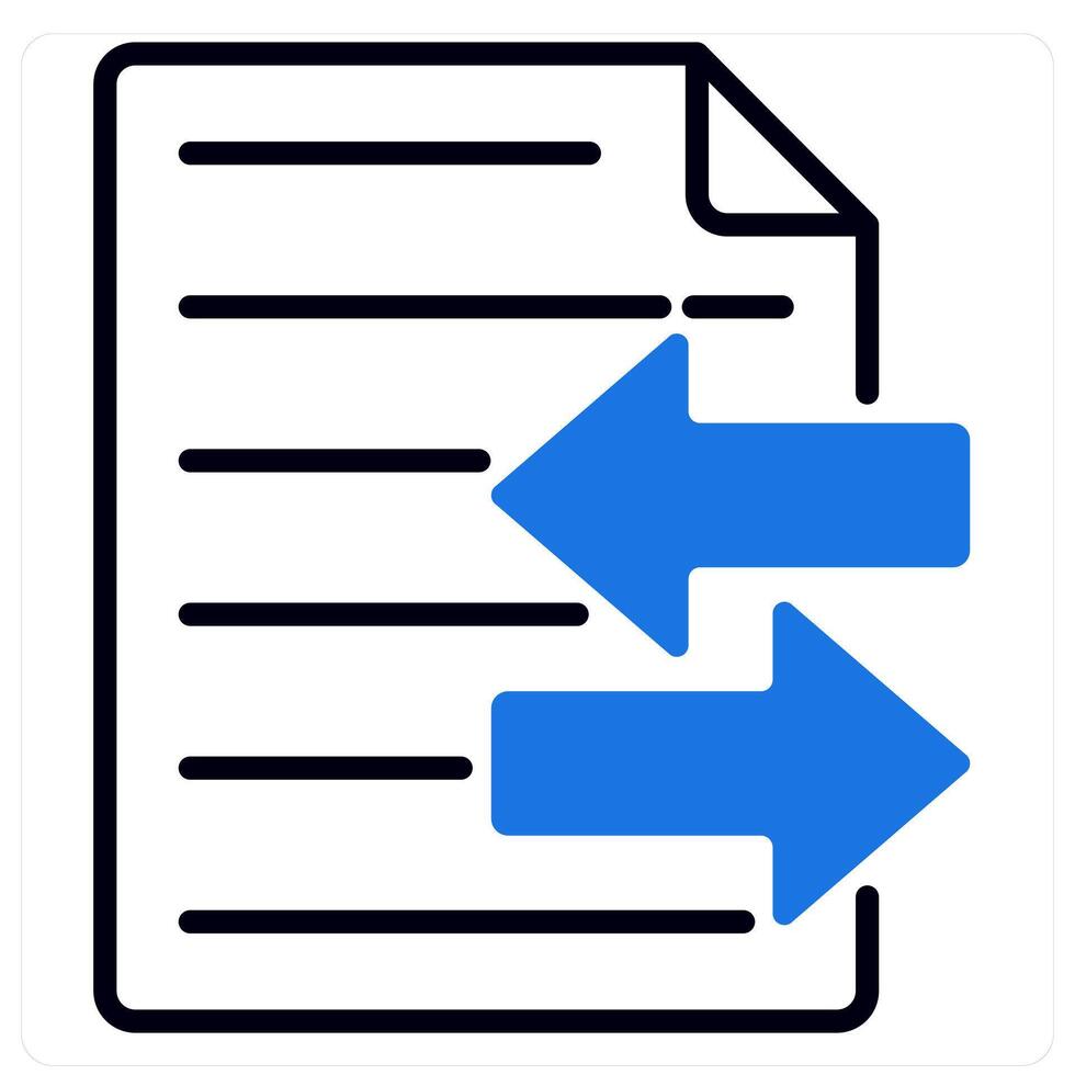 File Transfer icon in blue color vector