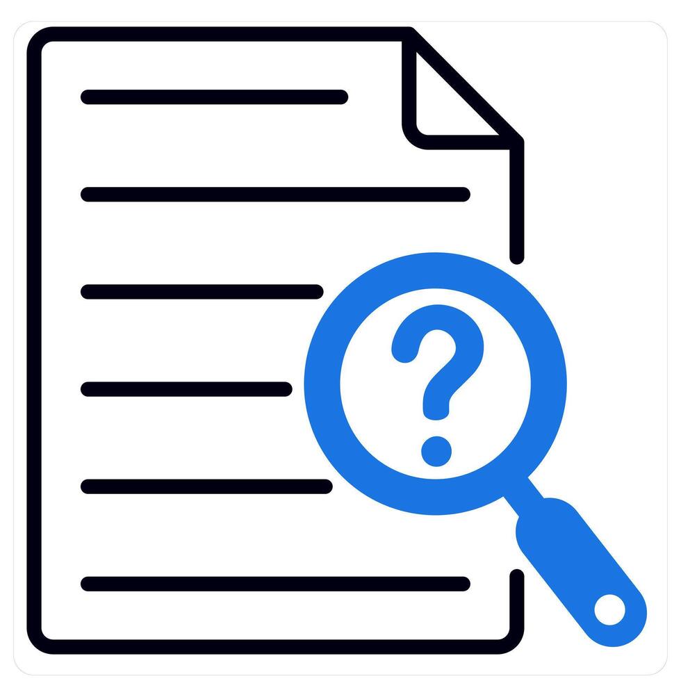 Missing File icon in blue color vector