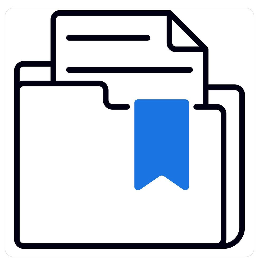 Important Folder icon in blue color vector