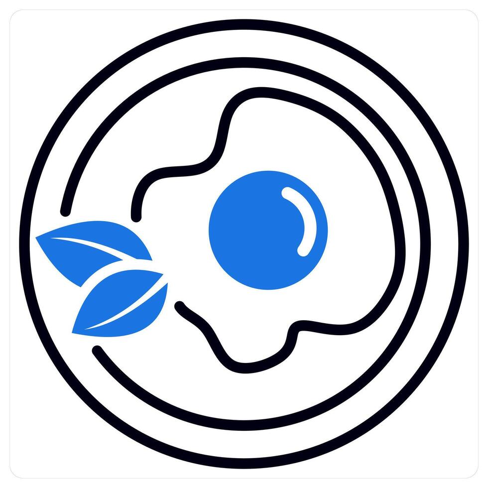 Omelette icon in blue color vector